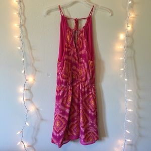Pink and orange tie-dye dress/coverup